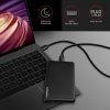 AXAGON Obudowa zewnętrzna, plastikowa, bezśrubowa EE25-SL, USB-C 3.2 GEN 1 SATA 6G 2.5cali, czarna